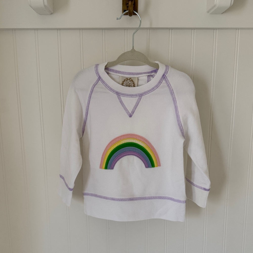 NWOT Beaufort Bonnet Embroidered Rainbow Crewneck 12-18 Months